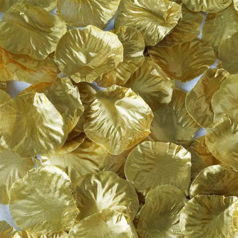 500 Silk Rose Petals For Wedding Party Table Confetti Decoration - Gold