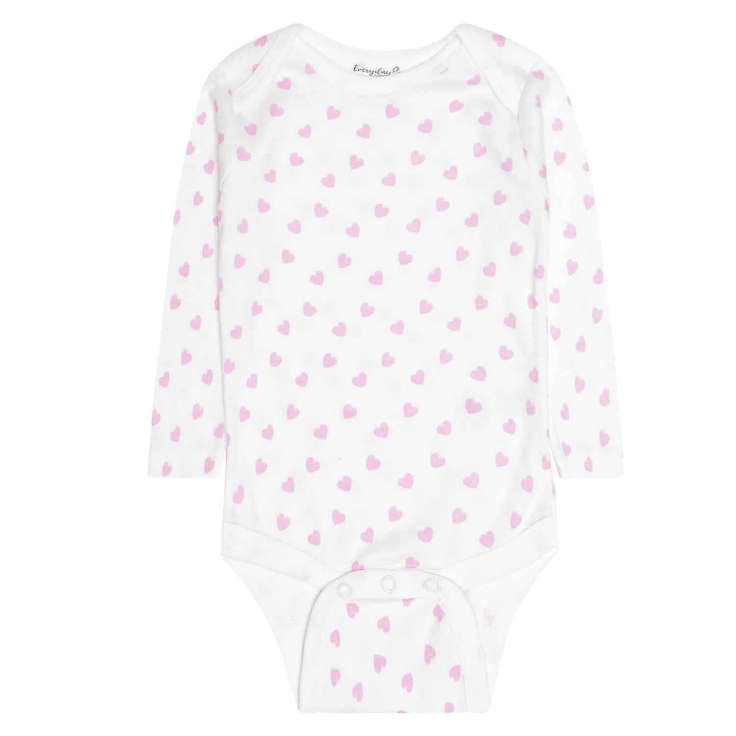 7 Pack Pink Long Sleeve Baby Bodysuits for Girls