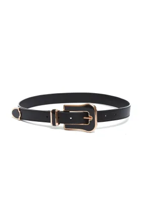 Austine Belt in Black Leather