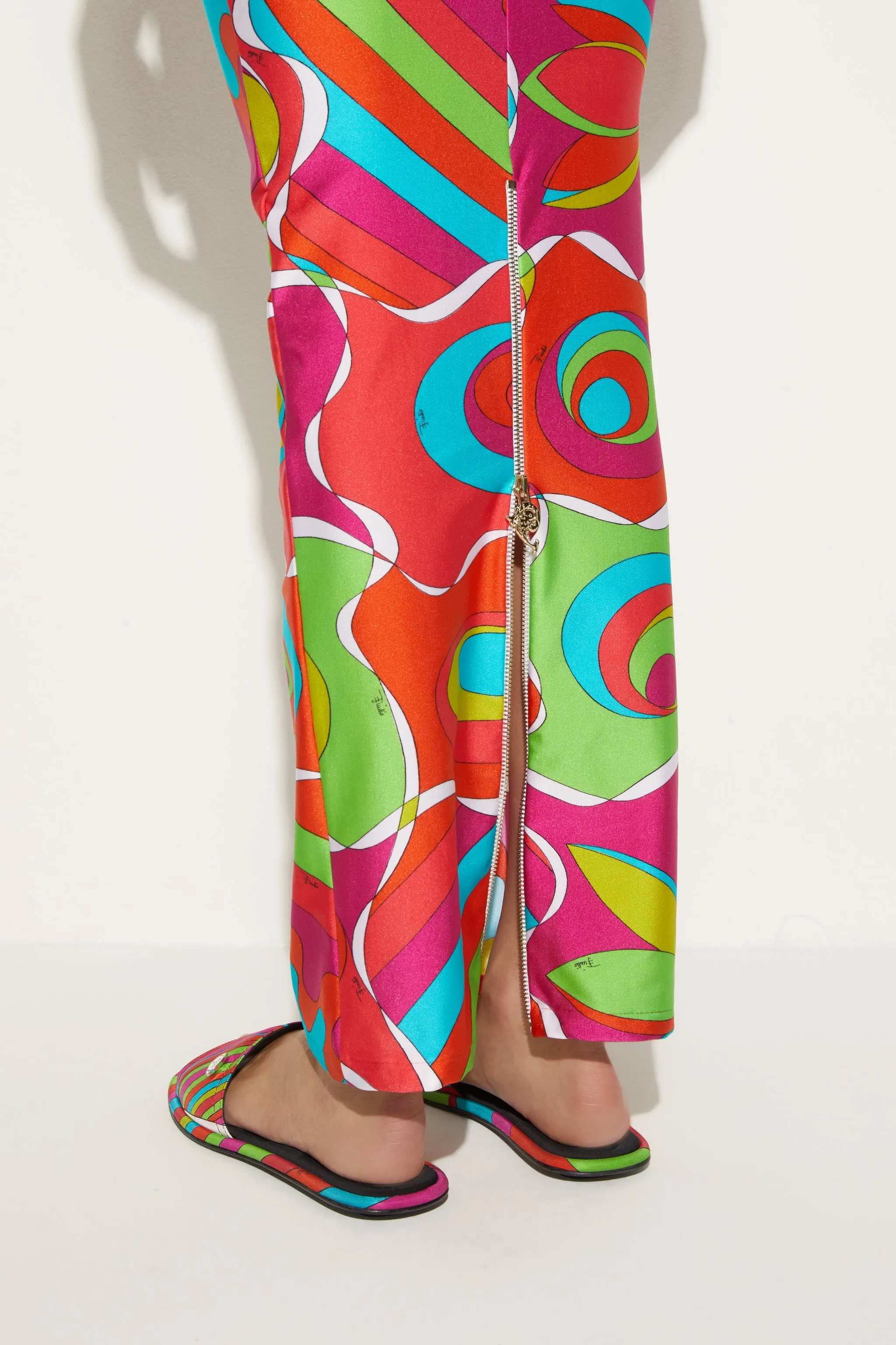 Bersaglio-Print Long Skirt