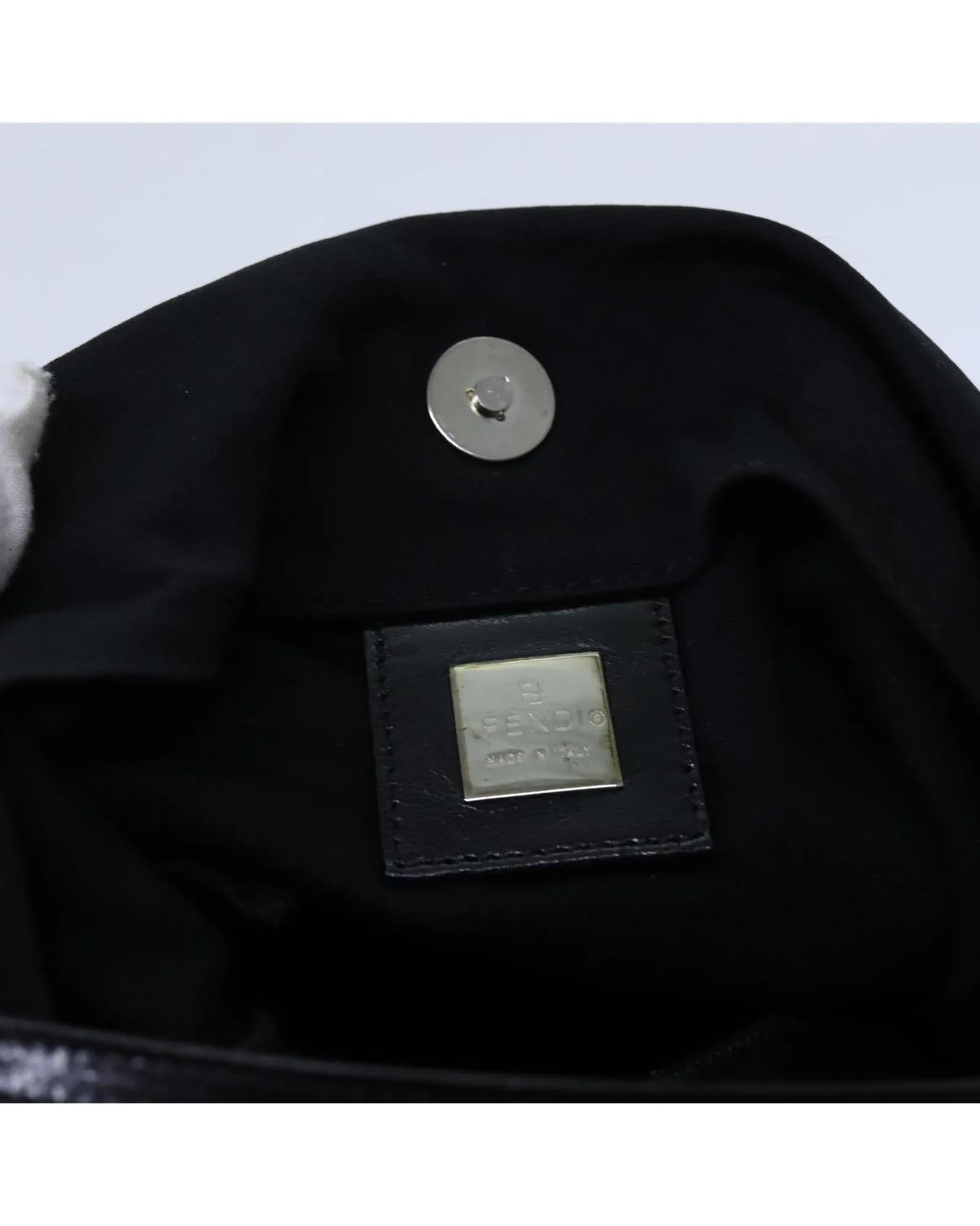 Black Nylon Hand Bag with Minimalist Design