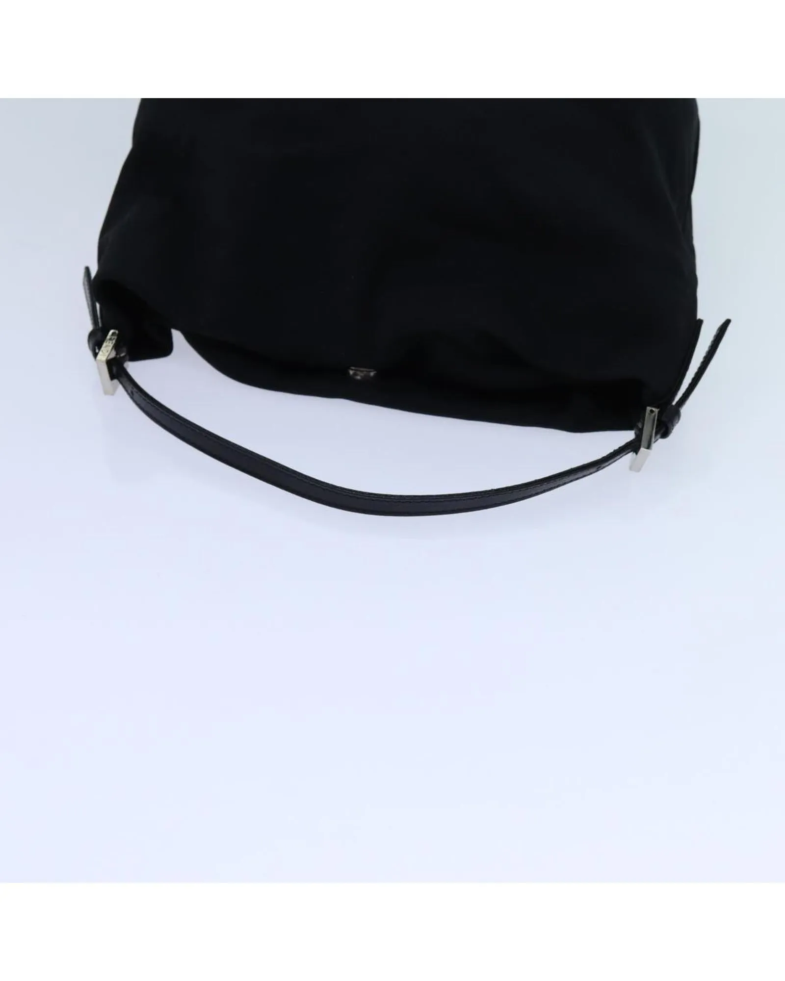 Black Nylon Hand Bag with Minimalist Design