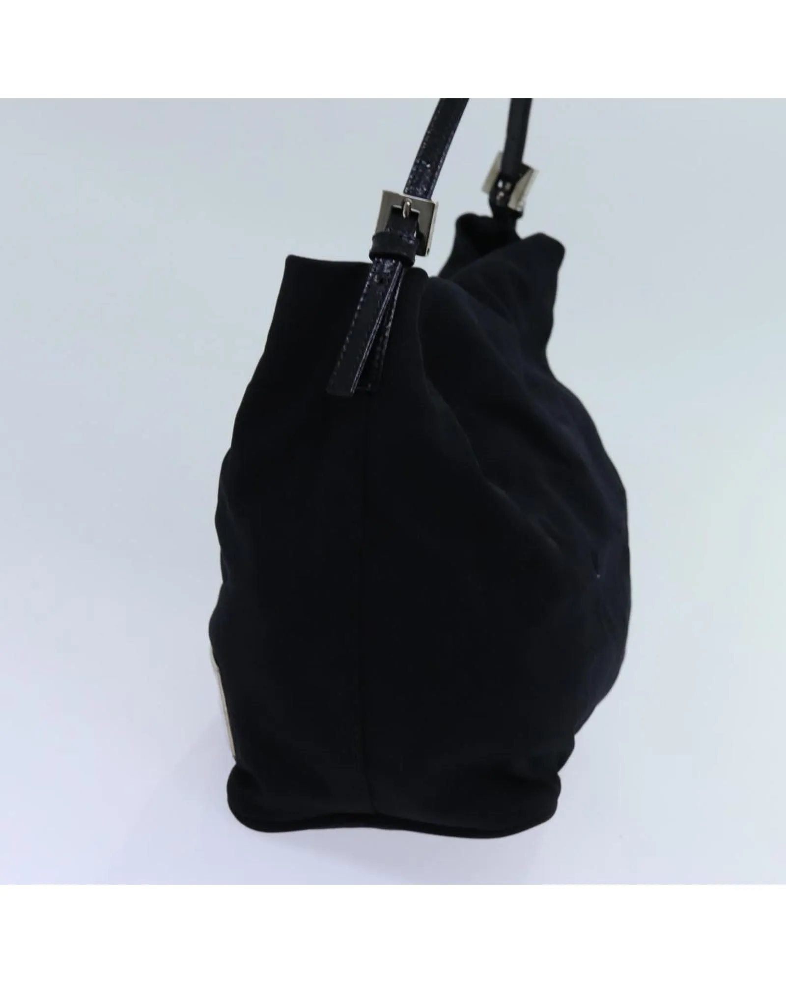 Black Nylon Hand Bag with Minimalist Design