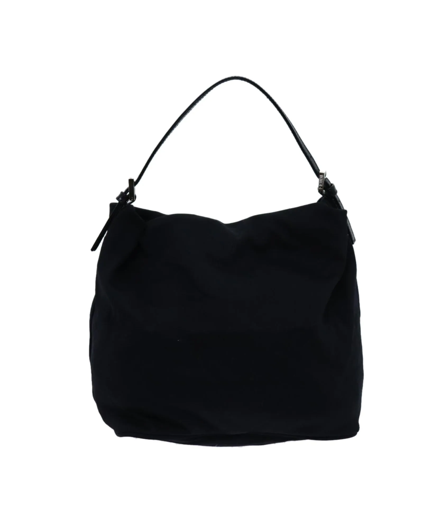 Black Nylon Hand Bag with Minimalist Design