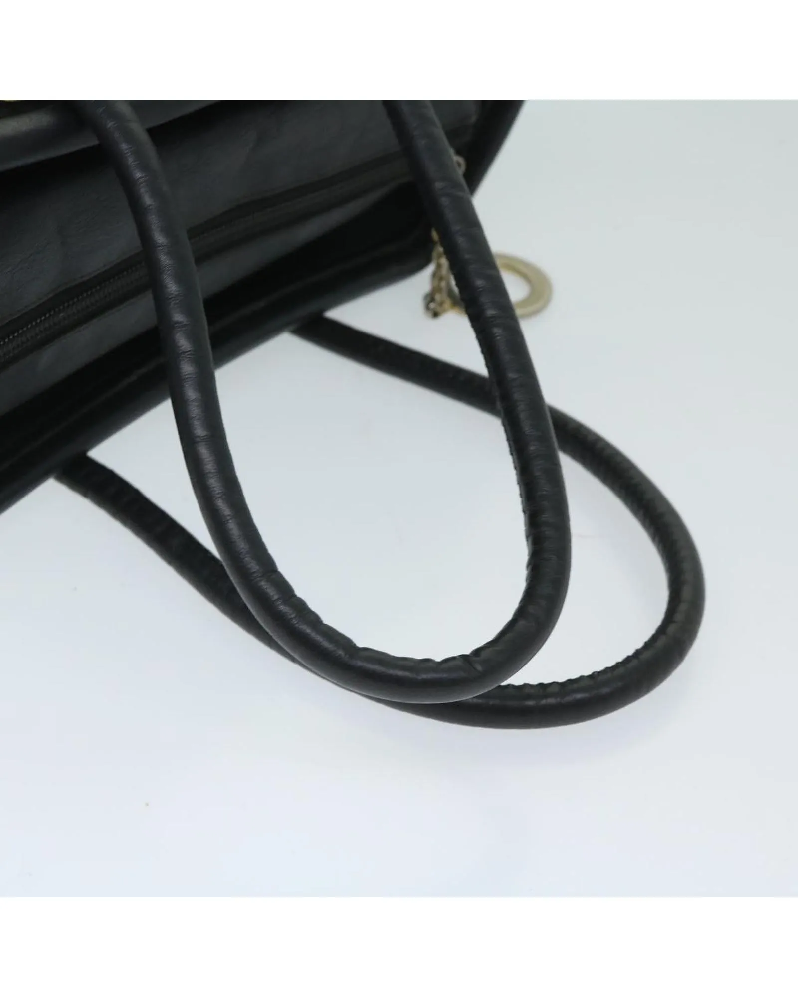 Black Nylon Hand Bag with Scratches - Made in Italy