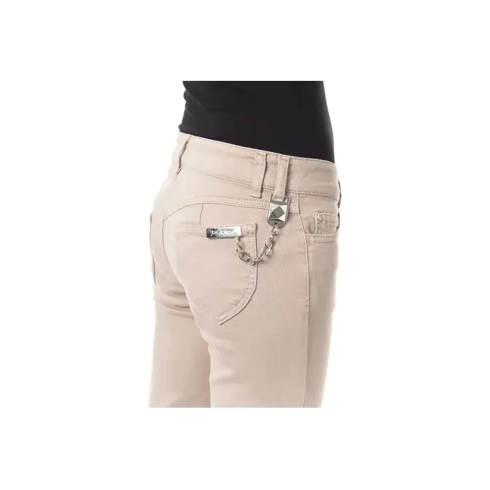 BYBLOS Beige Cotton Women Pant