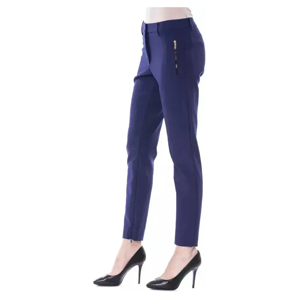 BYBLOS Blue Polyester Women Pants