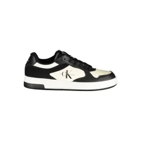 Calvin Klein Sleek Black Sneakers with Contrast Details