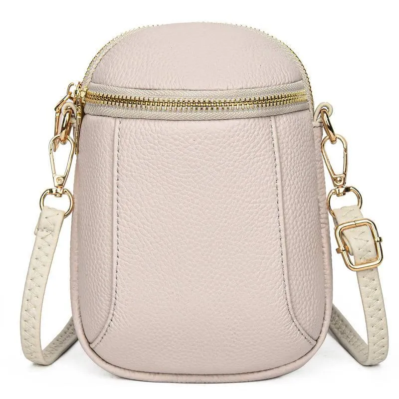 Compact Vegan Leather Crossbody Bag