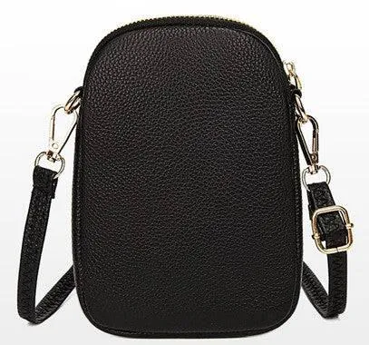 Compact Vegan Leather Crossbody Bag