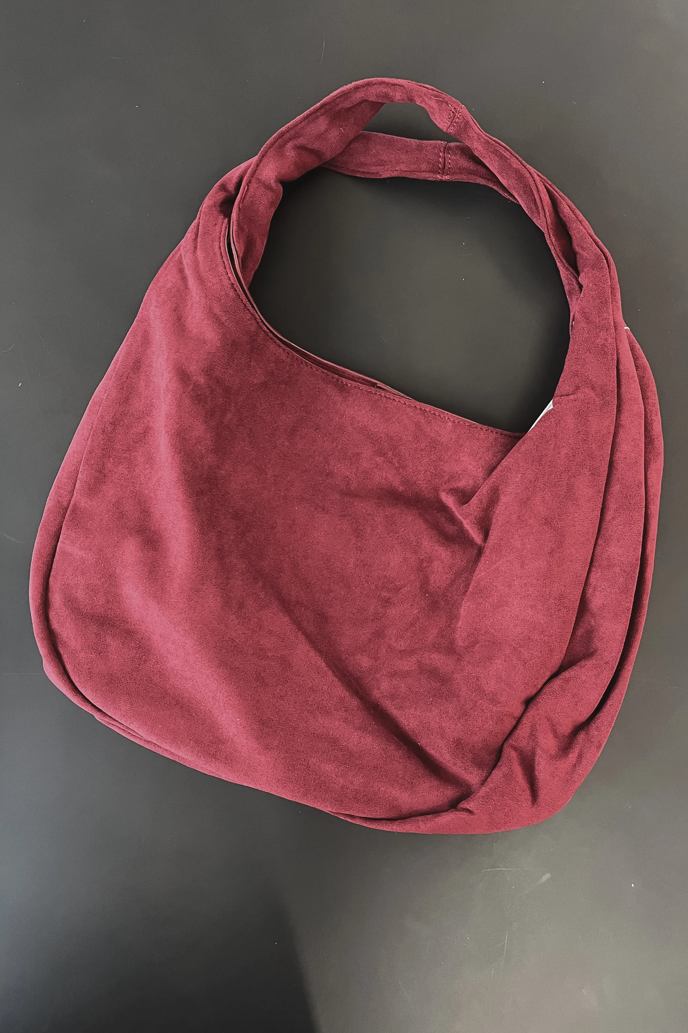 Cute And Practical Faux Suede Slouchy Shoulder Bag