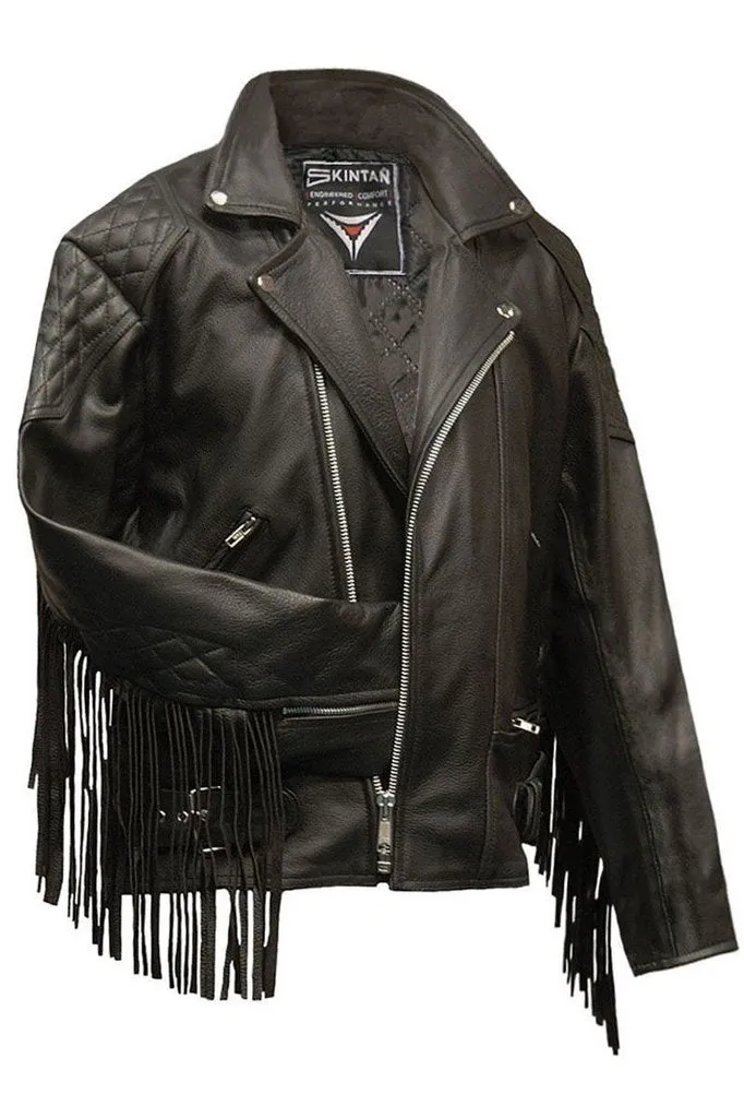 Diamond Fringed Biker Jacket