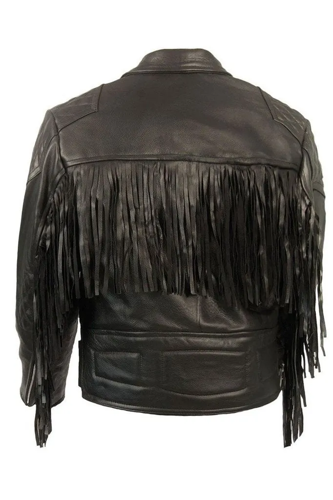 Diamond Fringed Biker Jacket