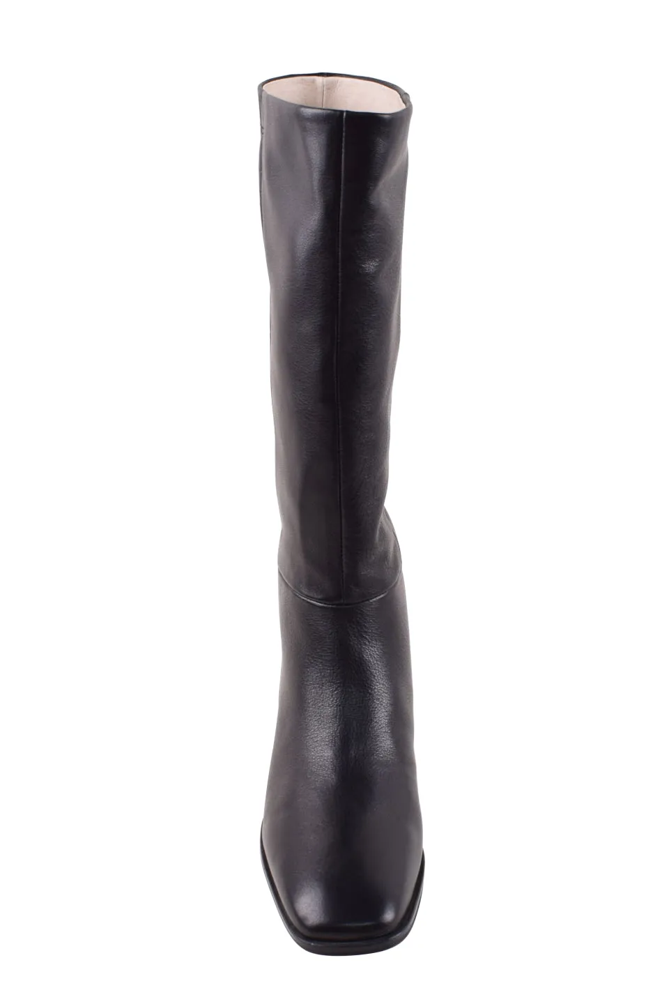 Dolton High Knee Black Leather Boots