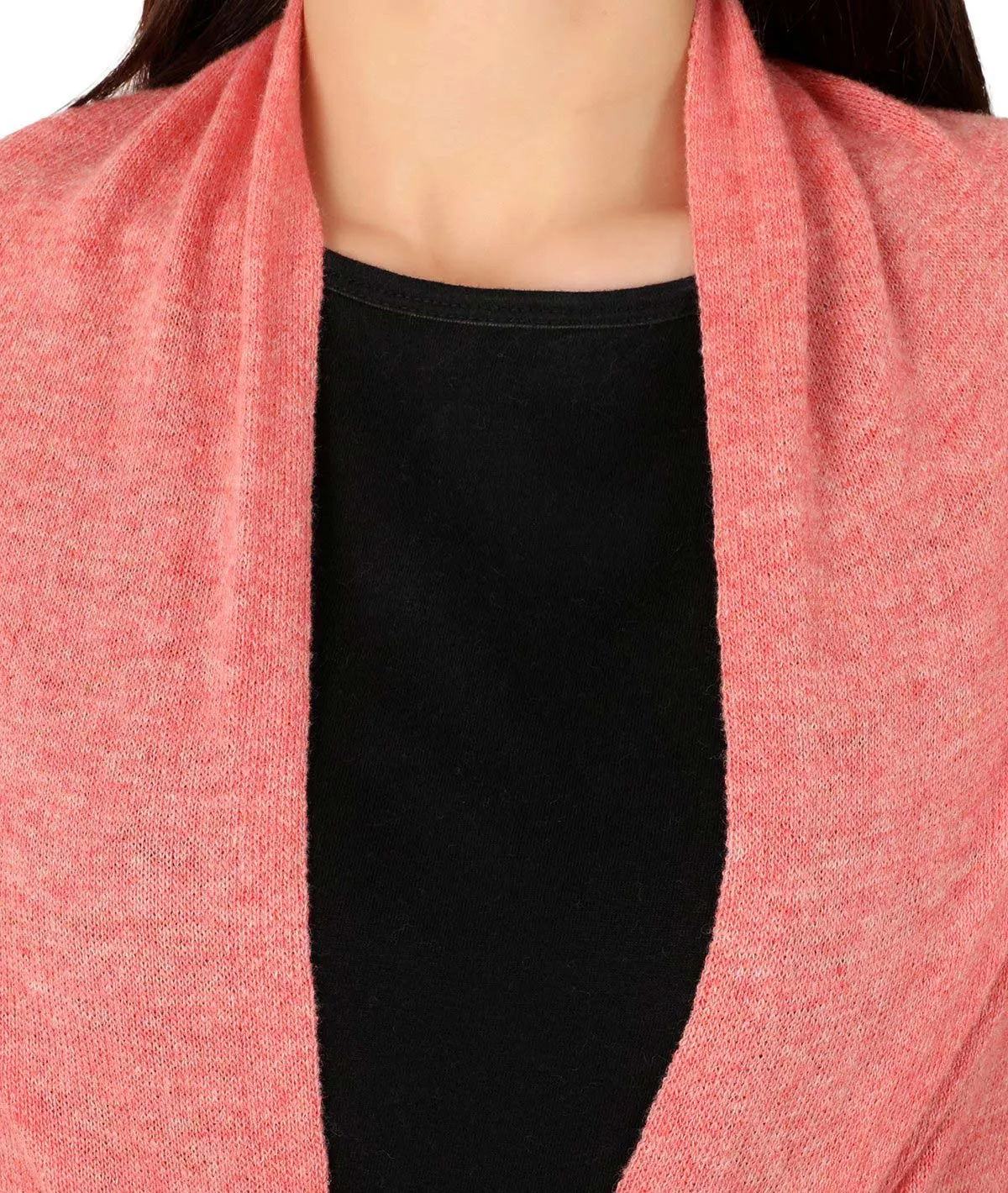 Elora - Lady Pink Lambswool & Nylon Knitted Shawl Wrap