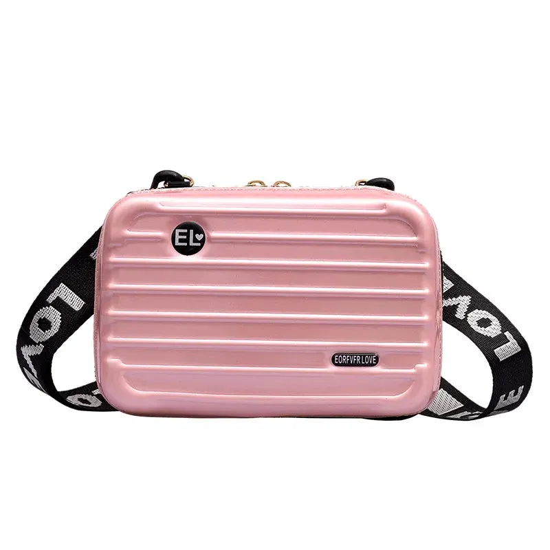 Fashion Women Mini Suitcase Shape Crossbody Bag