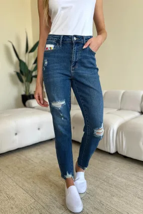 Full Size Distressed Boyfriend Fit Jeans