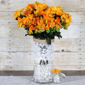 Gardenia Bush Artificial Silk Flowers - Orange