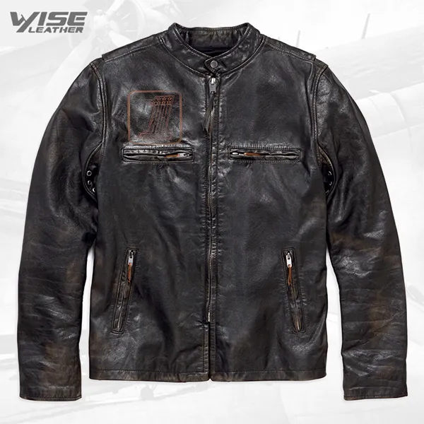 Harley Davidson Speed Distressed Slim Fit Men’s Leather Jacket