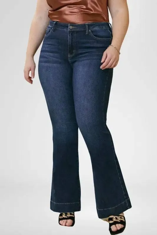 Kancan Plus Size Flare Jeans