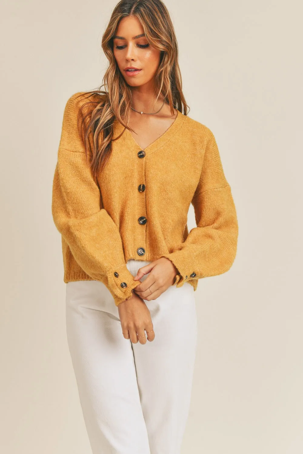 Long Sleeve Button Down Sweater Cardigan