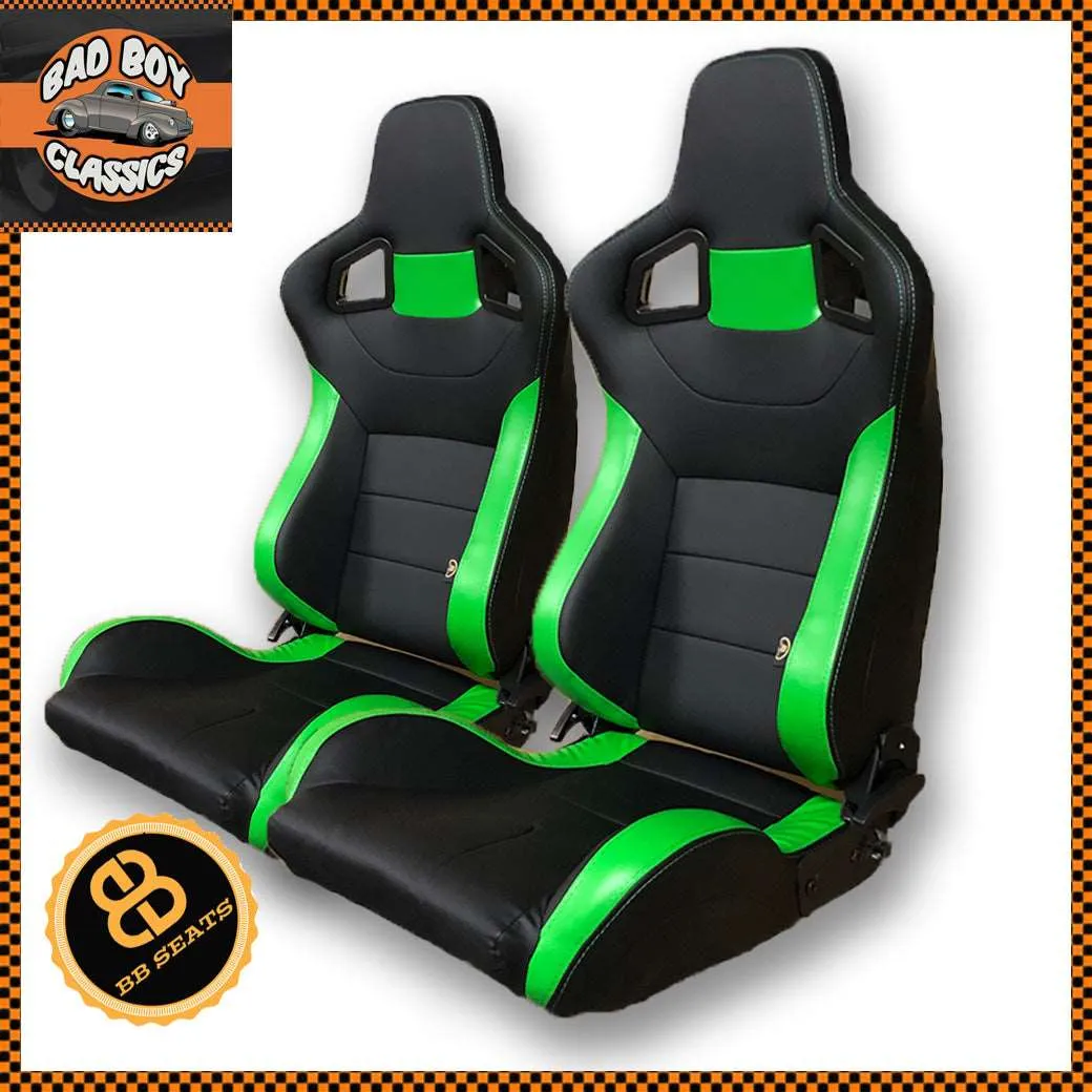 Pair BB6 Reclining Tilting Bucket Sports Seats   Runners