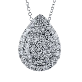 Pear Pendant in 18k Gold with Diamonds