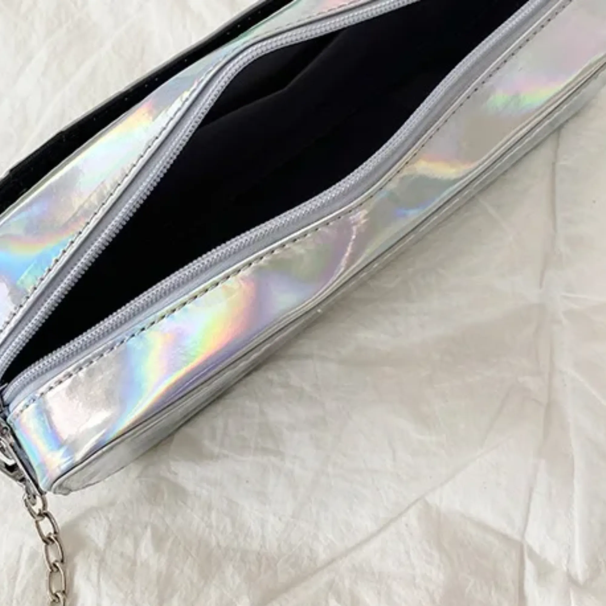 Pre Order:  Reflective Faux Leather Non-Adjustable Shoulder Bag