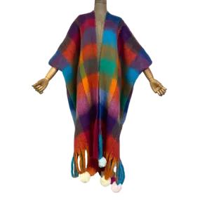 Pre Order:  Warm Colorful Loose Plaid Cardigan - WINI