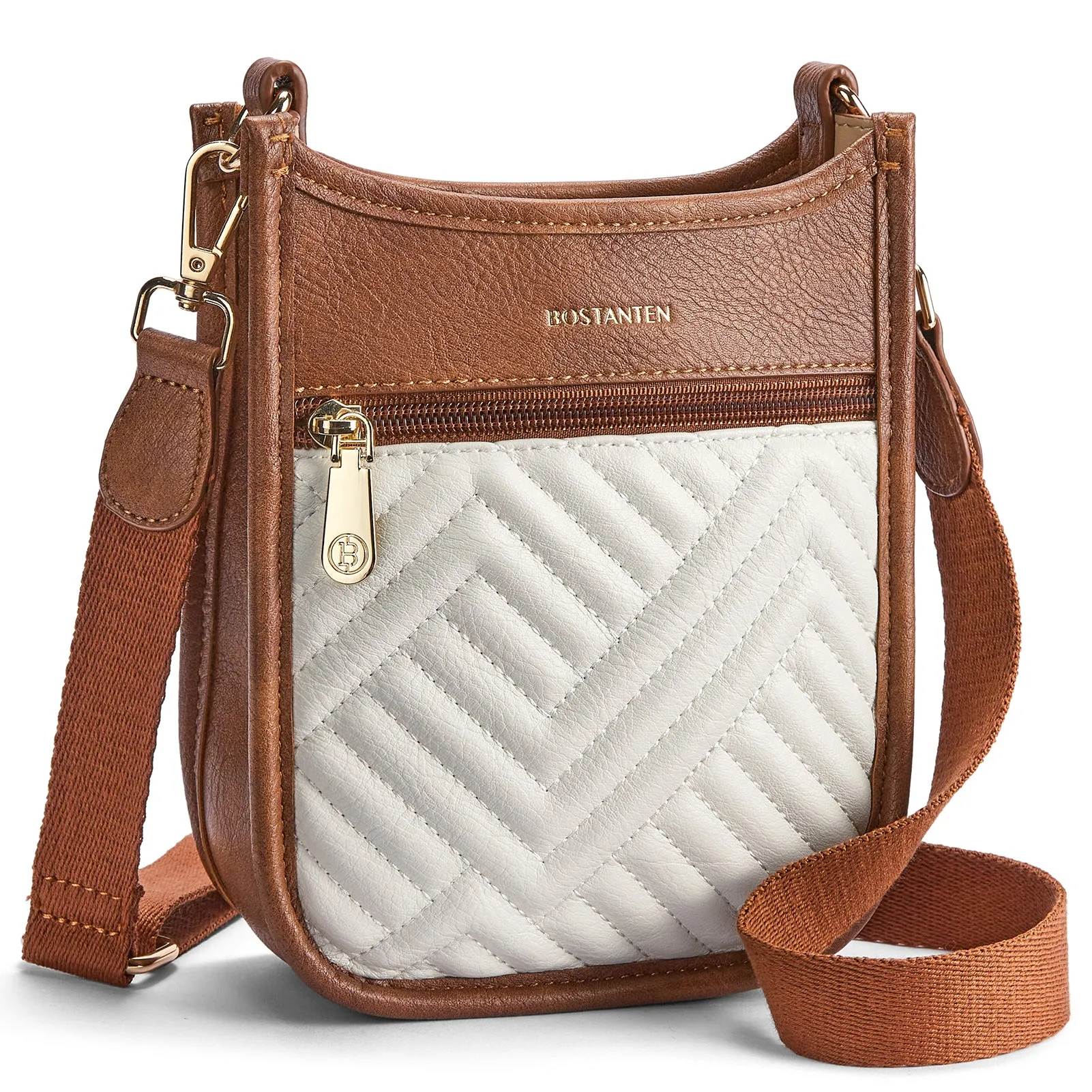 Quilted Leather Crossbody Phone Purse