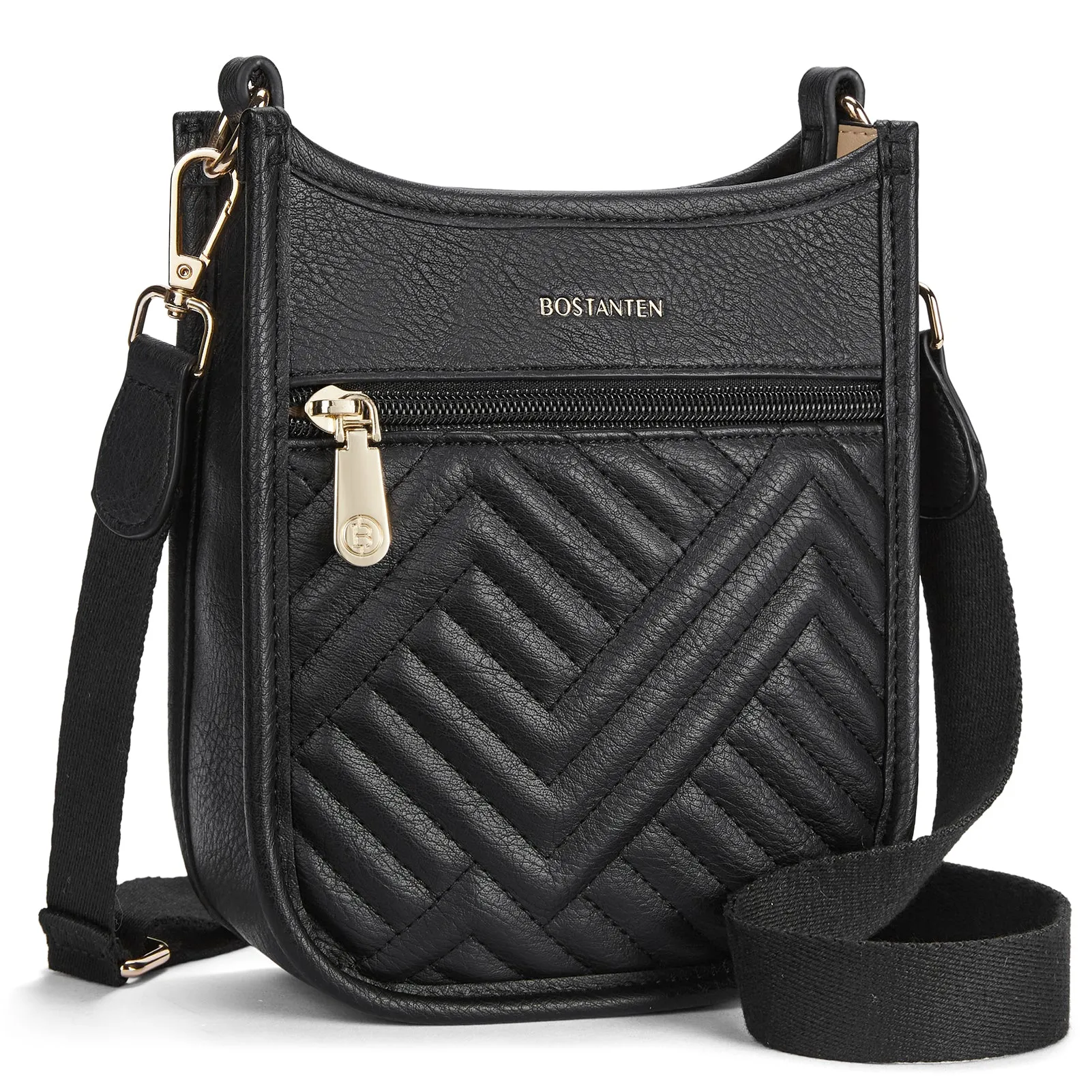 Quilted Leather Crossbody Phone Purse