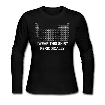 "I Wear this Shirt Periodically" (white) - Women's Long Sleeve T-Shirt