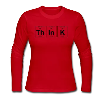 "ThInK" (black) - Women's Long Sleeve T-Shirt