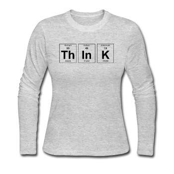 "ThInK" (black) - Women's Long Sleeve T-Shirt