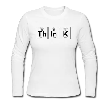 "ThInK" (black) - Women's Long Sleeve T-Shirt