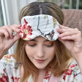 Red Rose Floral Cotton Eye Mask