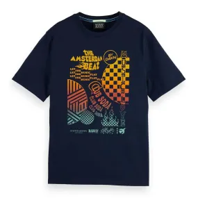 Regular Fit Chest Artwork T-Shirt (Navy Blue) - S1745680002