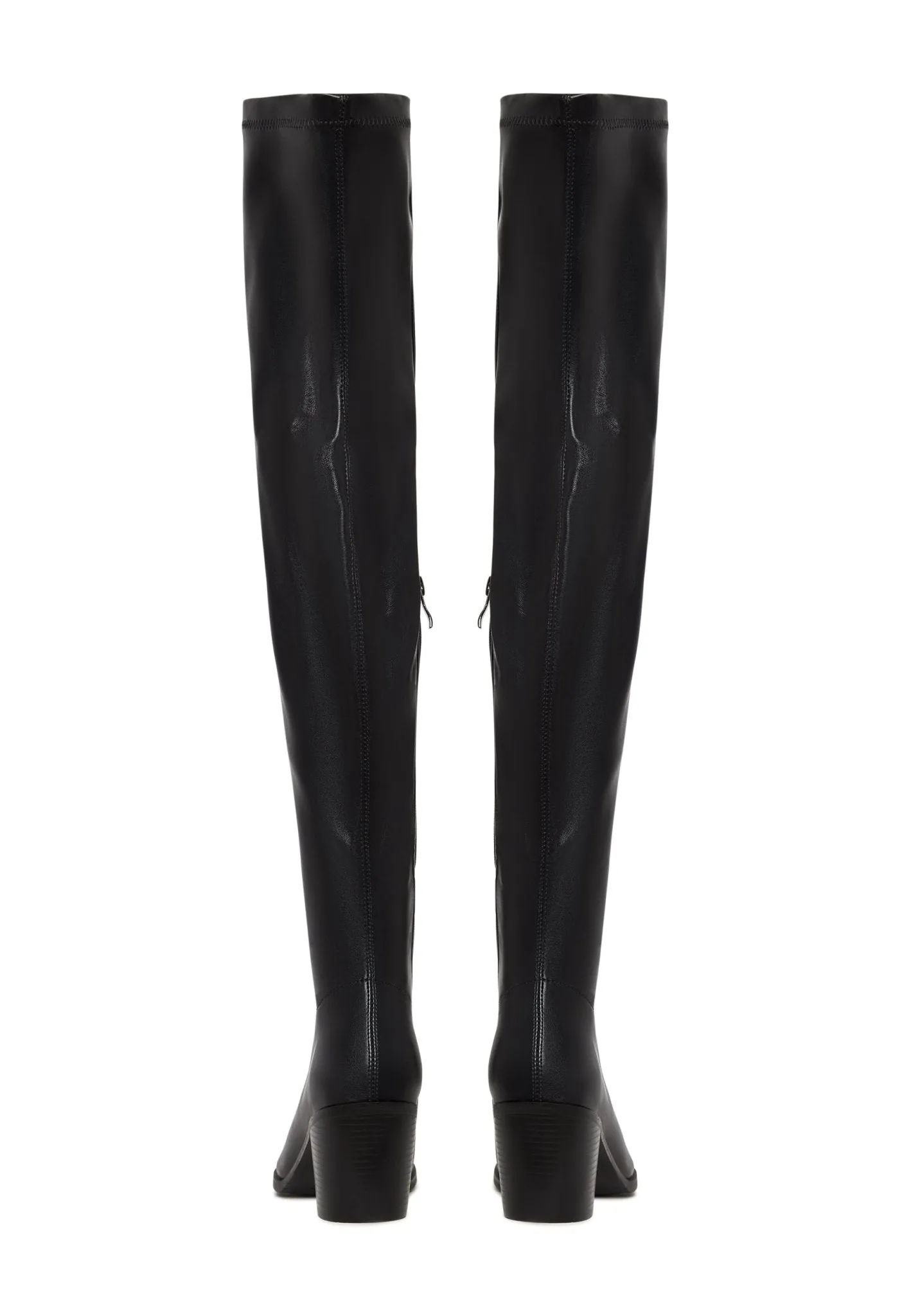 Sleek Leather Knee-High Boots