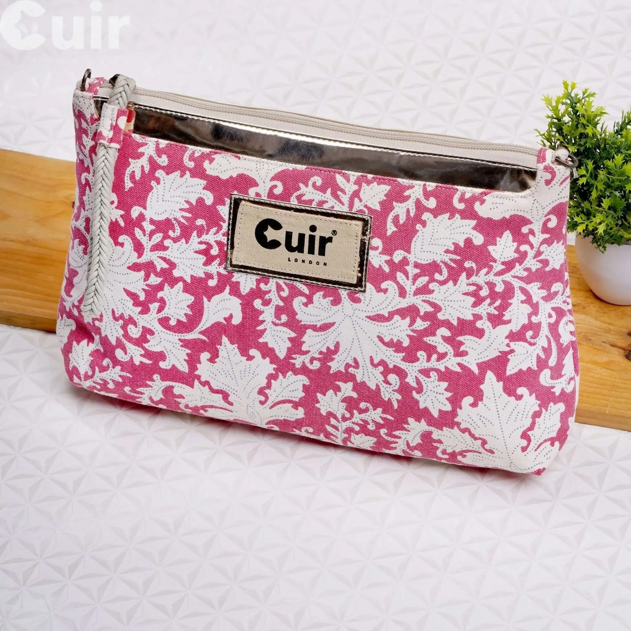 Stylish Hindi Printed Clutch Bag