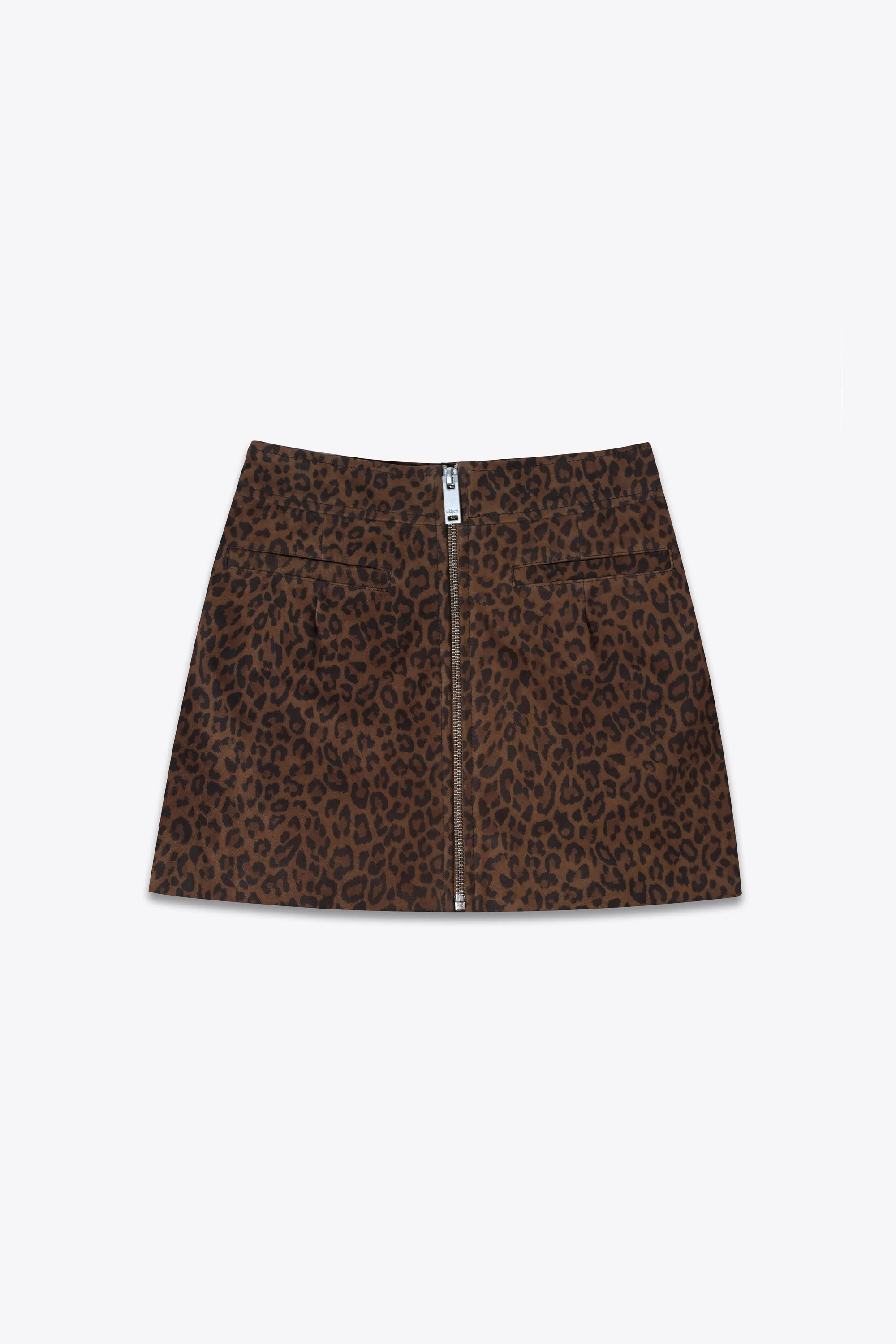 The Lita Zip Ultra Mini Skirt | Leopard Suede