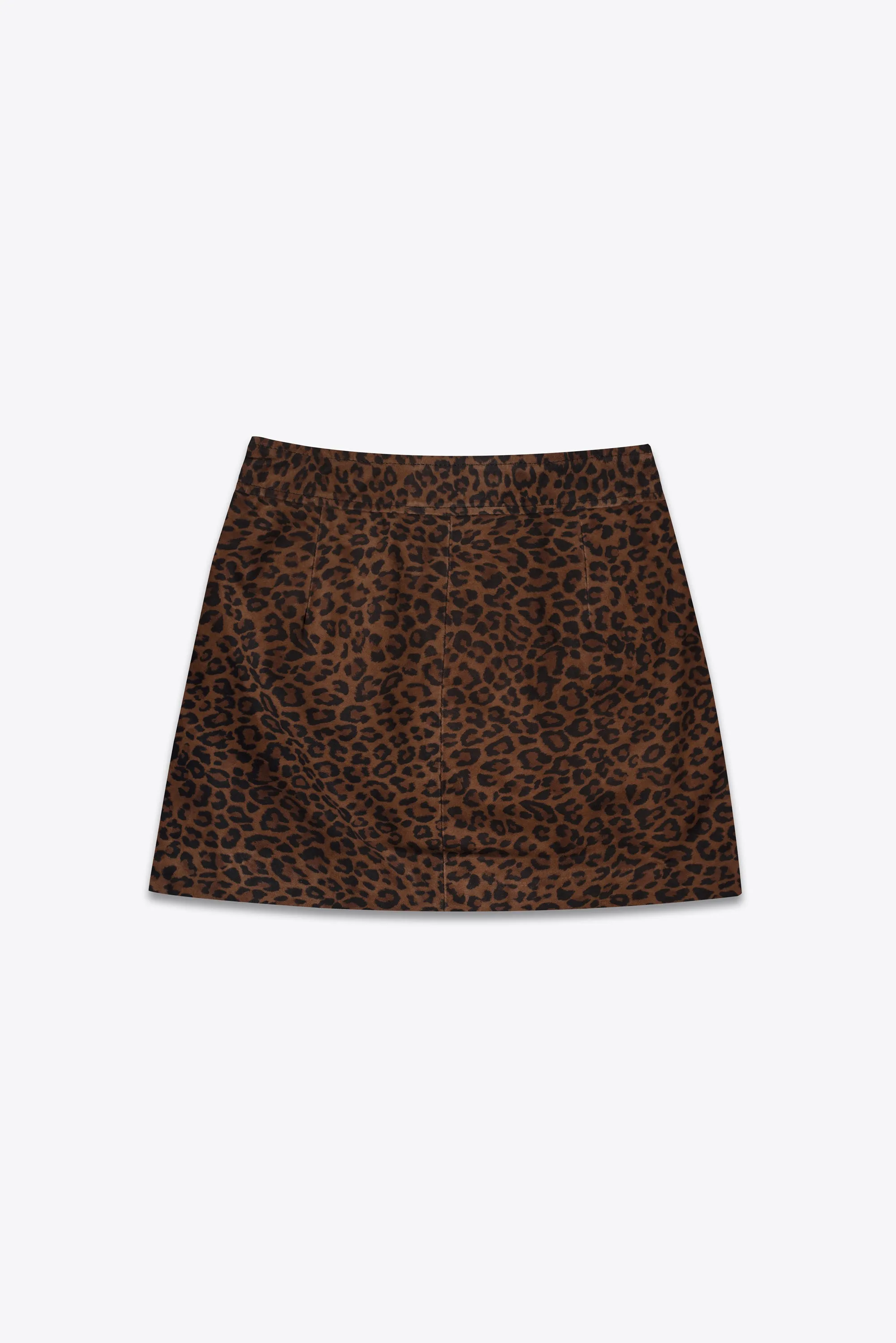 The Lita Zip Ultra Mini Skirt | Leopard Suede