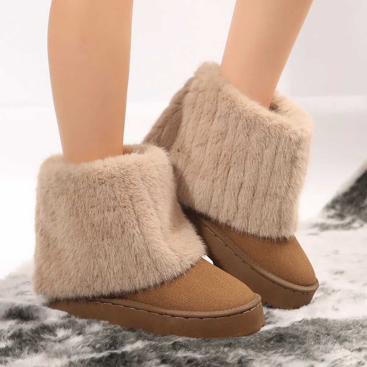 Trendy Cozy Plush Warm Chunky Soft Comfortable Durable Stylish Fashionable Shoes