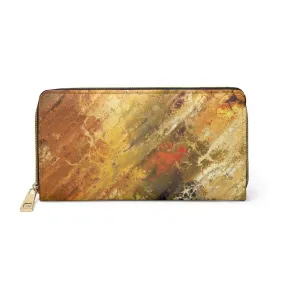 Uniquely You Womens Wallet - Zip Purse / Multicolor Rust Marble