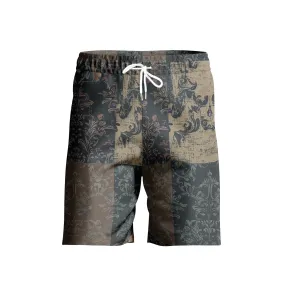 Vampire Art Grunge Patchwork Men's Beach Shorts - Seattle